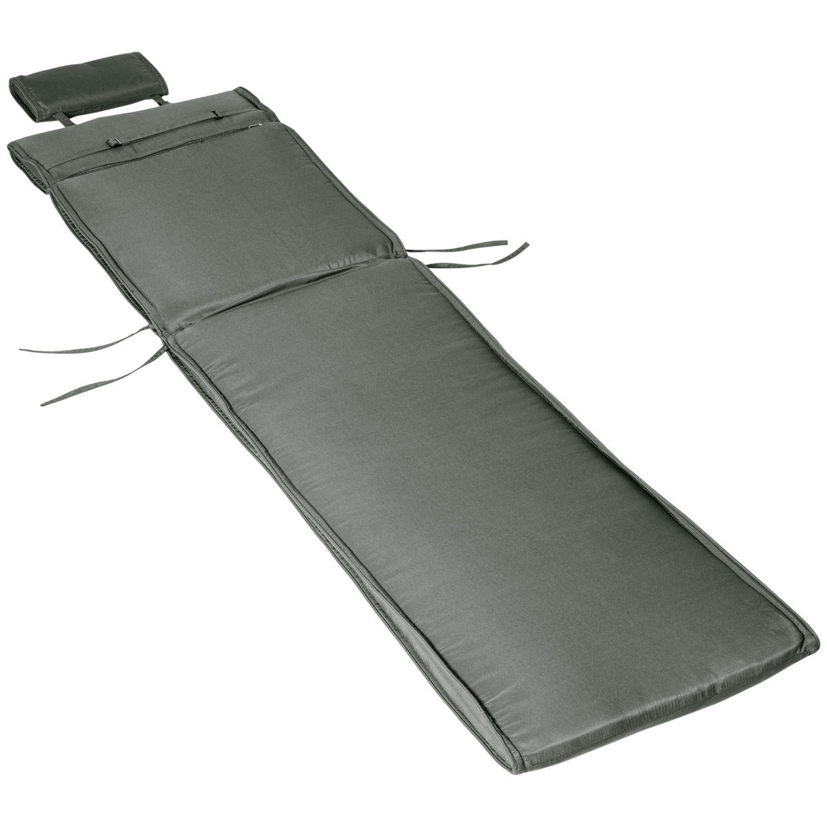 LIEGENAUFLAGE DE-09017 Grau - Grau, Textil (198/53/5cm) - ComfortXL