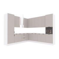 WINKELKÜCHE - 310 x 290 cm Livaro – KU-S35 – Beige Matt / Weiß - Beige/Weiß, Holzwerkstoff (310/247/290cm) - hi-markt