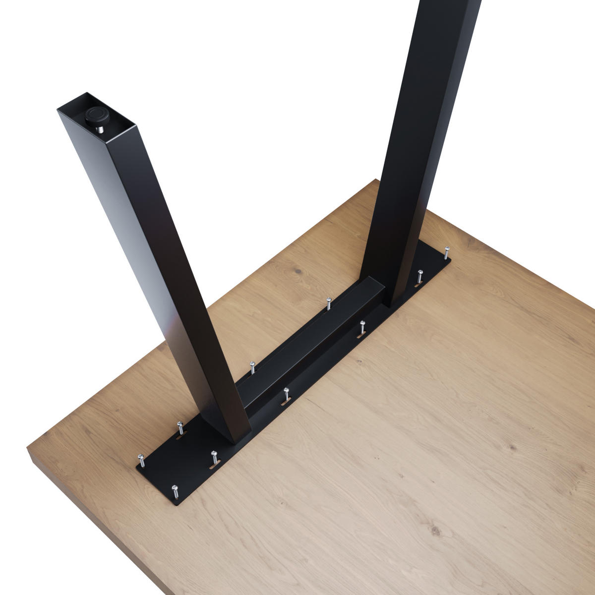 KOVINSKE NOGE ZA MIZO set 2 kos črna 72 cm - črna, kovina (70/72/8cm) - Metalo Pro