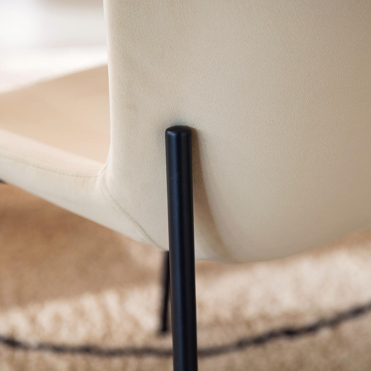 POLSTERSTUHL - 2er-Set - Schwarz/Weiß, Textil (52/79/49cm) - home24