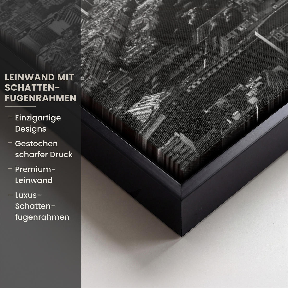 LEINWAND Bilder mit Rahmen - Paris - Skyline - Eiffelturm - Stadt - Wolken - 100x70 - Dunkelgrau, Textil (100/70cm) - MuchoWow