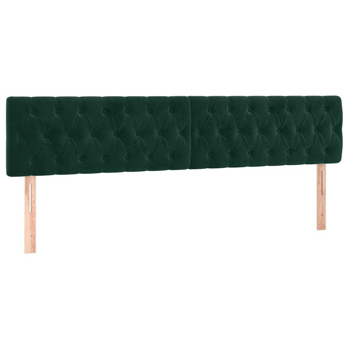 BOXSPRINGBETT Mit Matratze Dunkelgrün 180/200 Cm Samt - Grün, Textil (180/200cm) - vidaXL