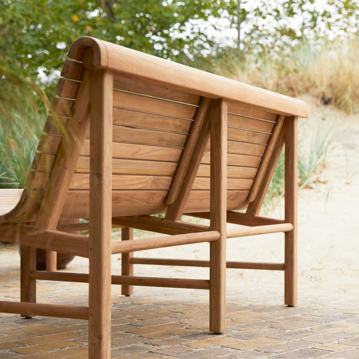 GARTENBANK Hélen Natur aus Teak - Naturfarben, Holz (140/77/80cm) - Tikamoon