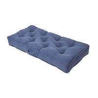 SITZAUFLAGE für Zweisitzer-Sofa 100 x 48 cm – dickes Sitzkissen dunkelblau - Dunkelblau, Textil (48/100/10cm) - Homescapes