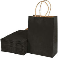 GESCHENKTÜTEN 40 Stück Schwarz 21 x 15 x 8 cm - Schwarz, Papier (21/11/27cm)