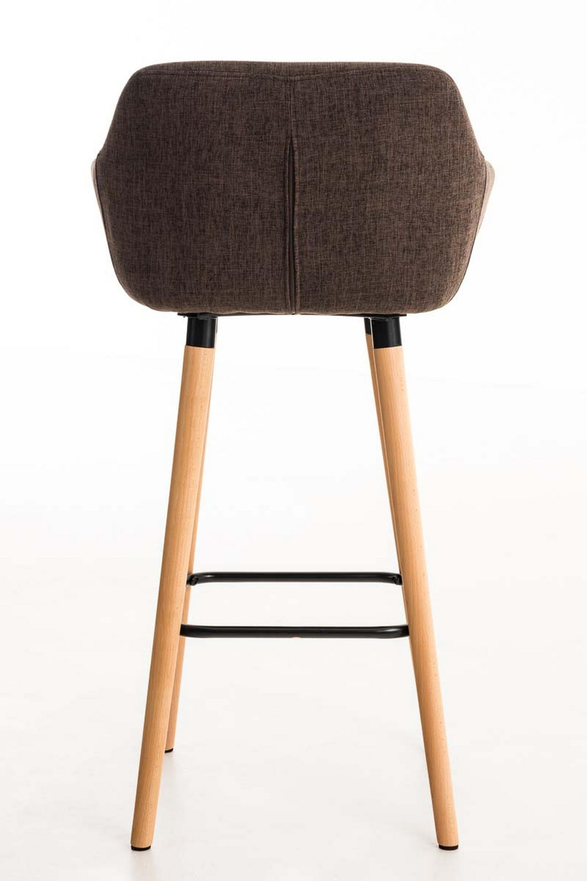 BARHOCKER Grande, 2er Set, Gestell Holz, Stoff Braun - Braun, Holz/Textil (55/99/46cm) - TPFLiving