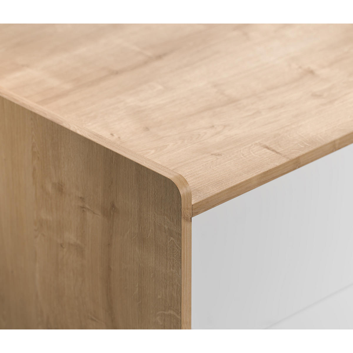 KOMMODE 3 Schubladen L100 cm - Vintage - Weiß, Holzwerkstoff (58.5/90/100cm) - Calicosy