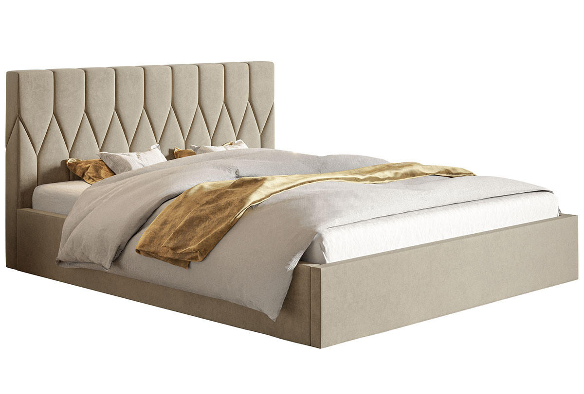 BETT Beige OLDO 9 Mit Bettkasten 120x200 cm - Beige, Textil (120/200cm) - Sepro Meble