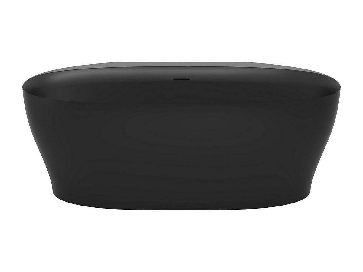 VORWANDBADEWANNE - 160cm x 80cm - Acryl - schwarz - LUMEL - Schwarz, Kunststoff (160/58/80cm) - Vente-Unique