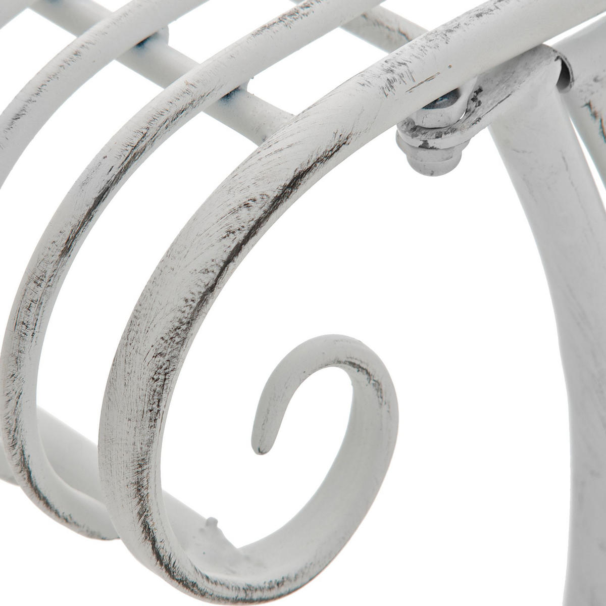GARTENLIEGE Metall Antik Weiß - Perlmutt, Metall (156/78/46cm) - CLP