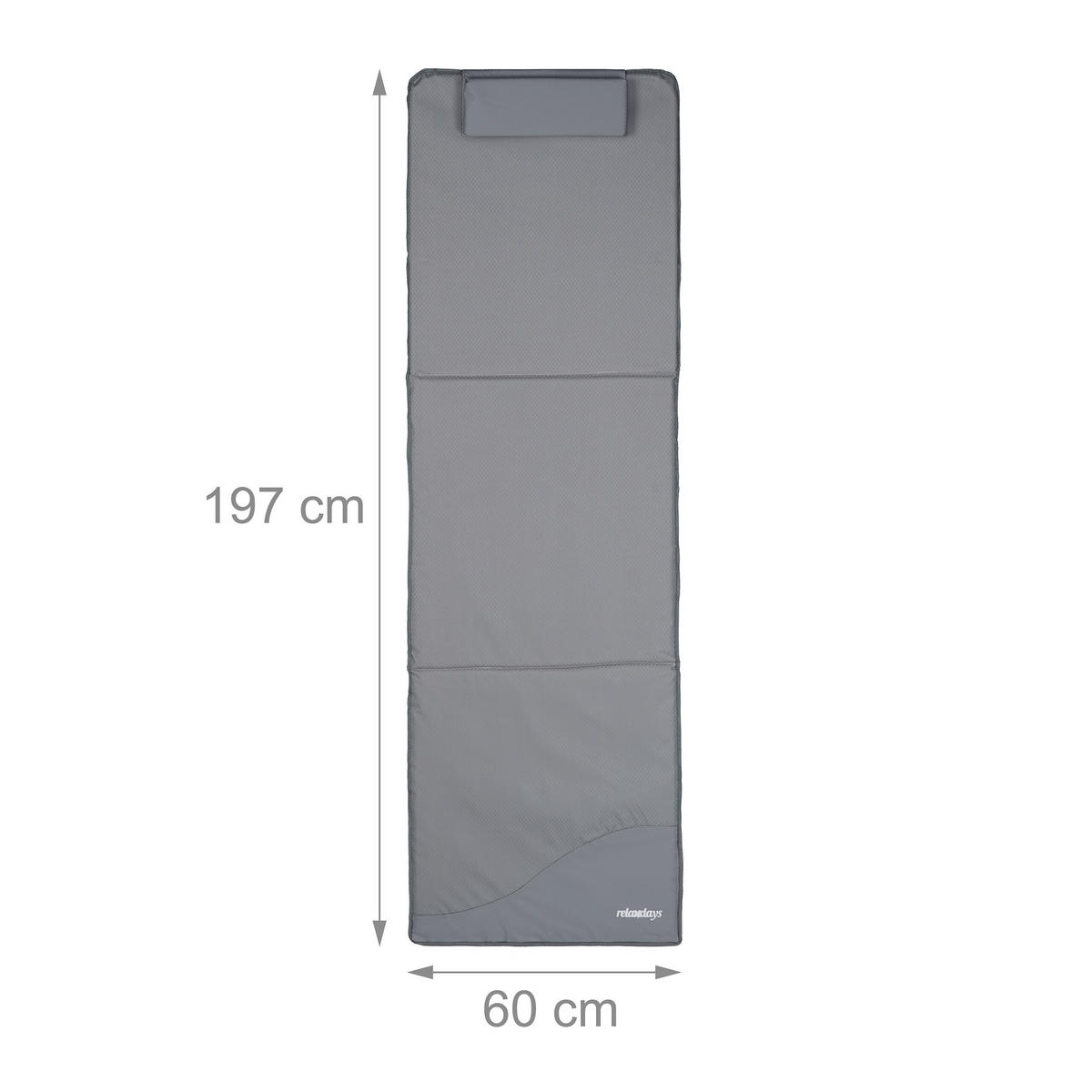 STRANDMATTE - Grau, Textil/Metall (60/62/170cm) - Relaxdays