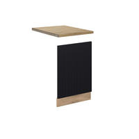 FRONTBLENDE Fame-Line, Schwarz gestreift, 45 cm, AP Eiche - Eiche Wotan/Schwarz, Holzwerkstoff (45/67.4/1.6cm) - Vicco