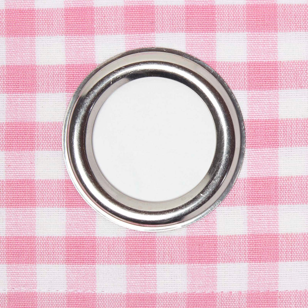 ÖSENVORHANG Vichy-Karo blickdicht 2er-Set, 137/182 cm - Rosa, Textil (137/182cm) - Homescapes