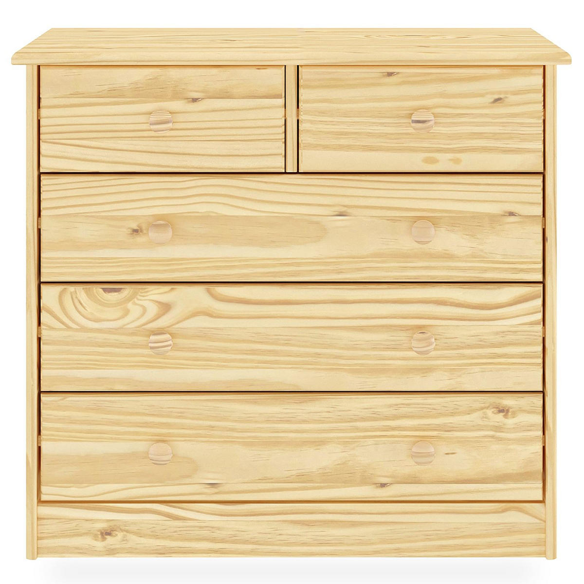 KOMMODE RONDO natur - Naturfarben, Holz (79/74/35cm) - IDIMEX