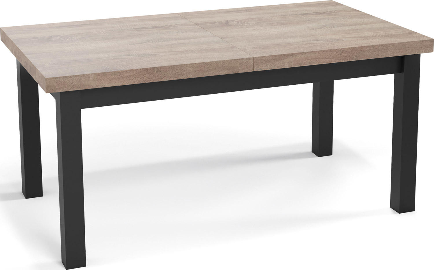 ESSTISCH Gemini rechteckig ausziehbar, Sonoma Eiche 200-300/100/78 cm - Schwarz/Sonoma Eiche, Holz/Holzwerkstoff (200/100/78cm) - WFL GROUP