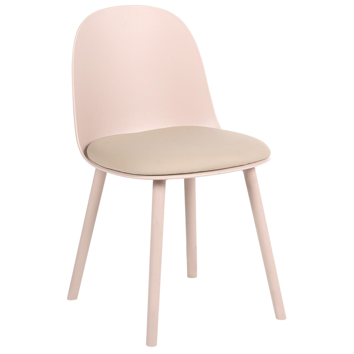 SCAUN DE BUCĂTĂRIE set de 2 piele ecologică bej Ankeny - bej, material plastic (46/80/48cm) - Beliani