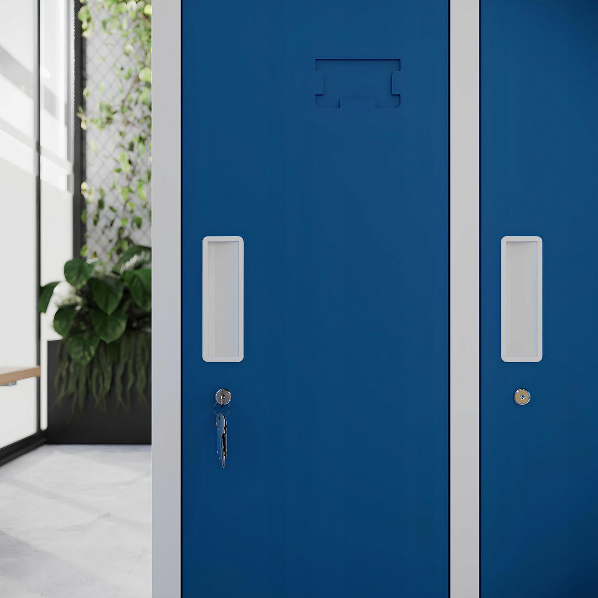 SCHLIESSFACHSCHRANK Bartek - Blau/Grau, Metall (136/172/45cm) - Jan Nowak