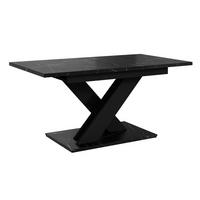 ESSTISCH Royal Schwarz Marmoptik Ausziehbar 140 - 180 cm - Schwarz, Holzwerkstoff (140/80/75cm) - PROSPERO