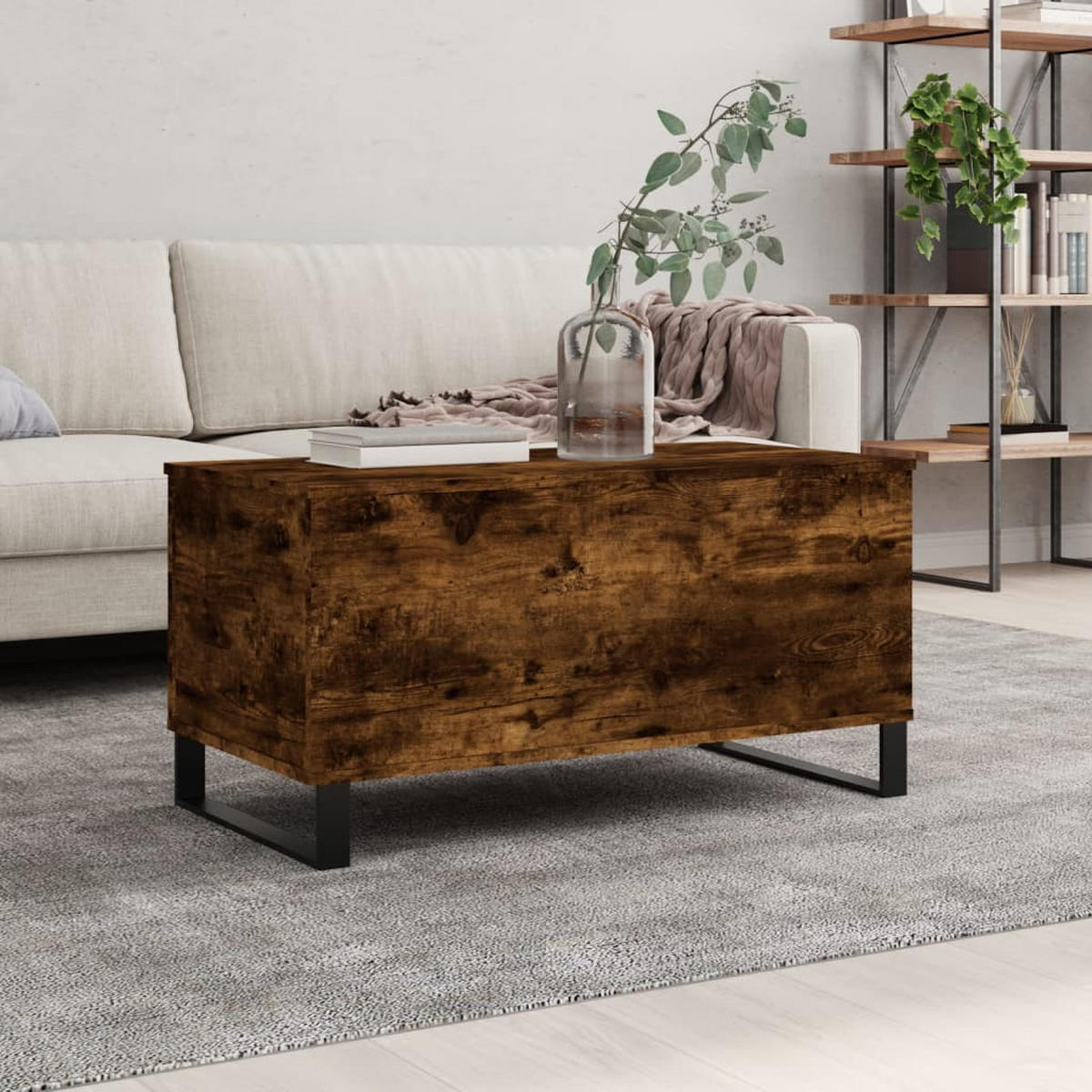 COUCHTISCH Räuchereiche 90x44,5x45 cm Holzwerkstoff - Braun, Holzwerkstoff (90/44.5/45cm) - furnicato
