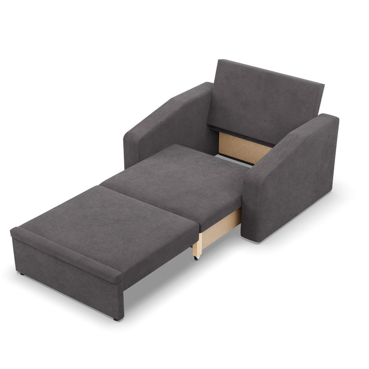 LOUNGESESSEL ORBIT, 90 CM, Cord - Dunkelgrau - Dunkelgrau, Textil (118/80/87cm)