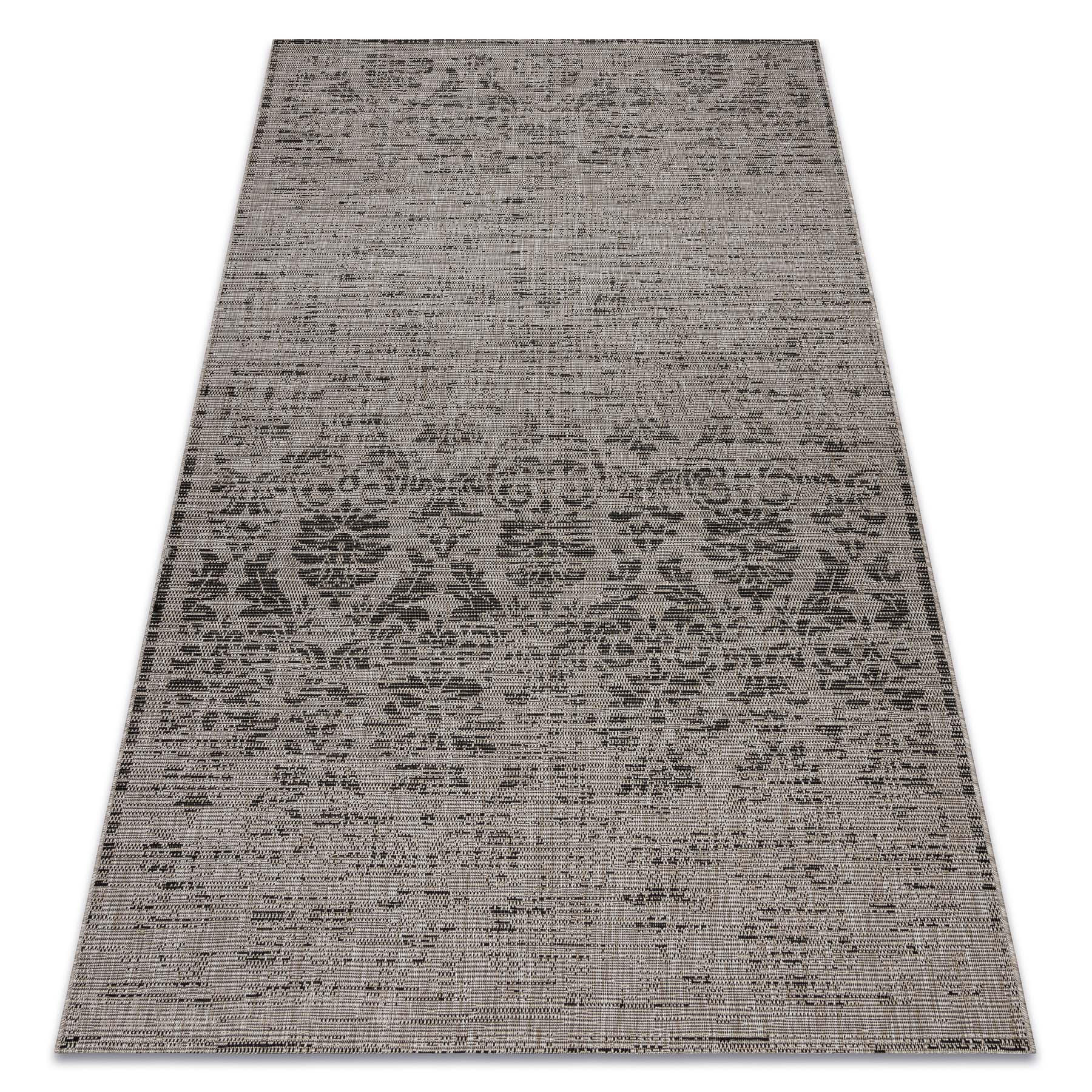 rugsX KOBEREC SIZAL FLOORLUX 20211 stříbro / černý 200/290 cm