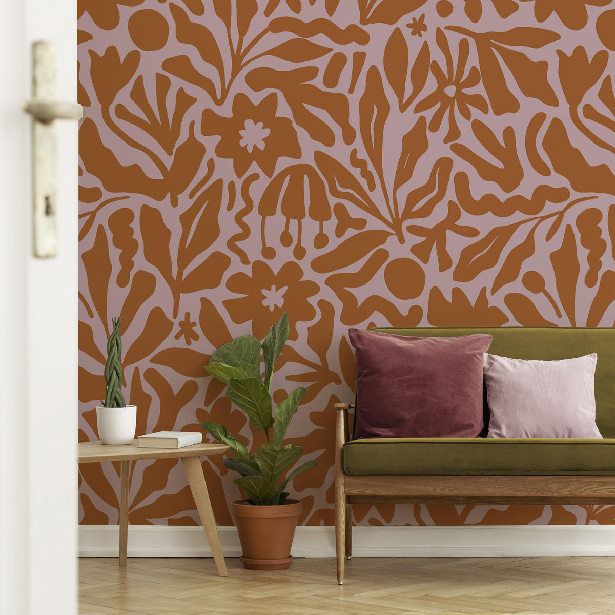 FOTOTAPETE Joy - Pink, Papier/Kunststoff (300/0.1cm) - Art for the Home