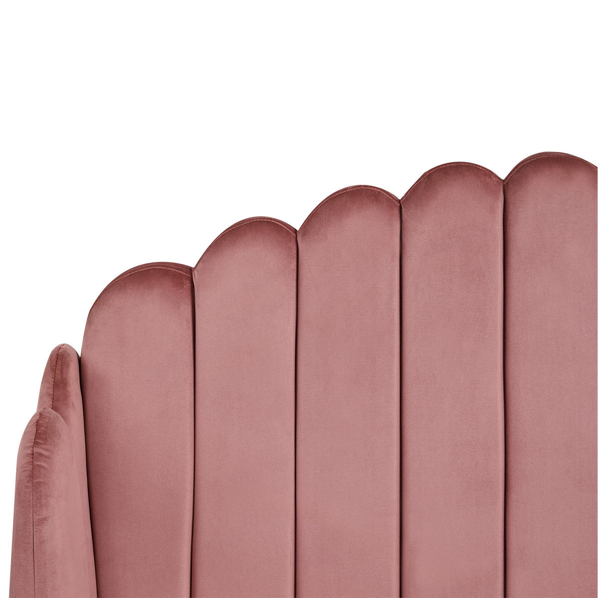 BETT mit Lattenrost 120/200 cm Rosa Ambillou - Pink/Goldfarben, Textil (120/200cm) - Beliani
