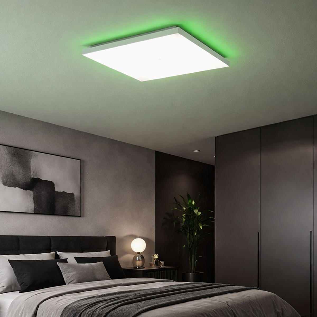 LED DECKENLEUCHTE RGB Weiß - Weiß, Metall (45/45/7cm)