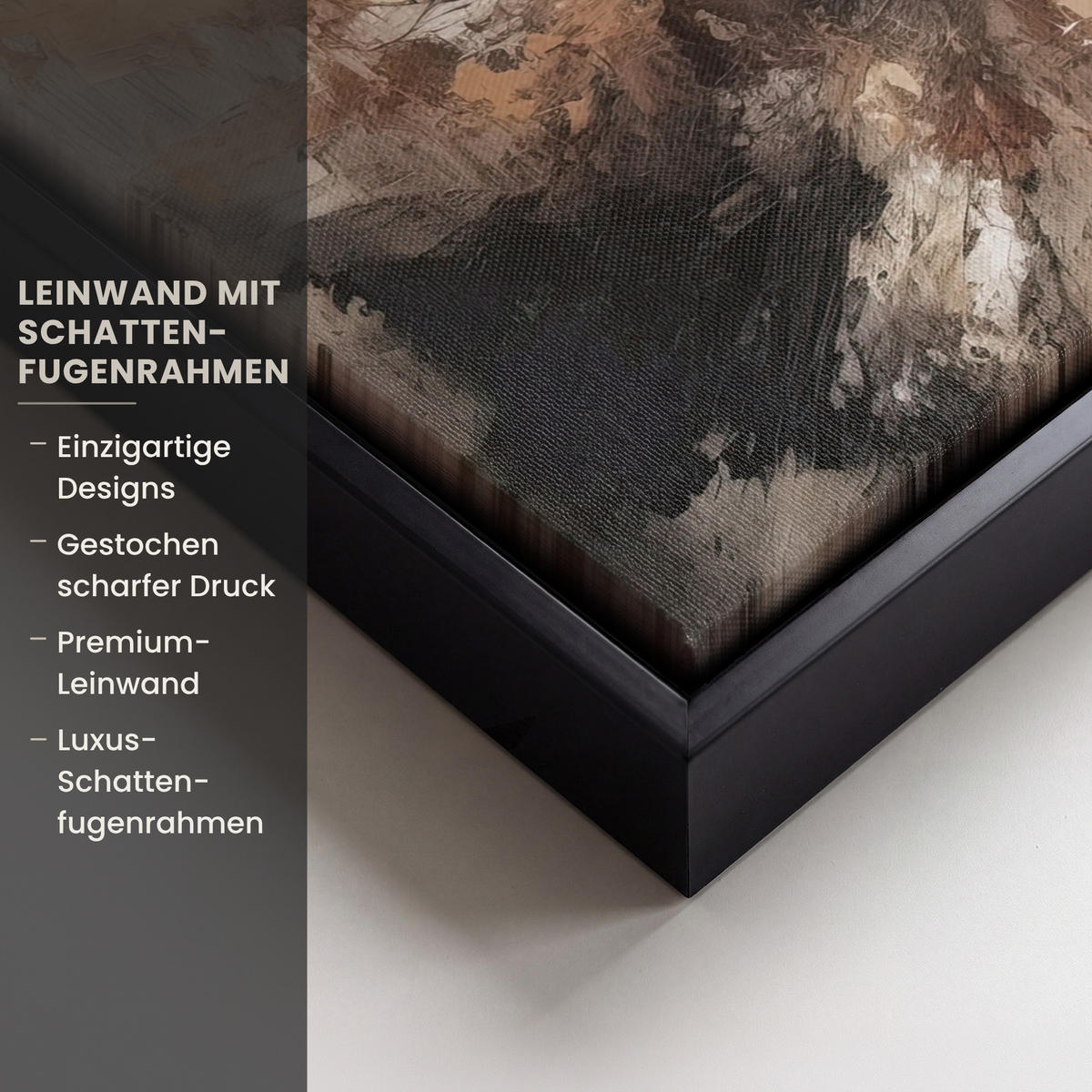 LEINWAND Bilder mit Rahmen - Farbe - Abstrakt - Beige - Kunst - 40x30 - Greige, Textil (40/30cm) - MuchoWow