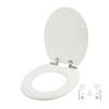 TOILETTENDECKEL - Weiß, Holzwerkstoff/Kunststoff (37.5/5.5/43.5cm) - Relaxdays