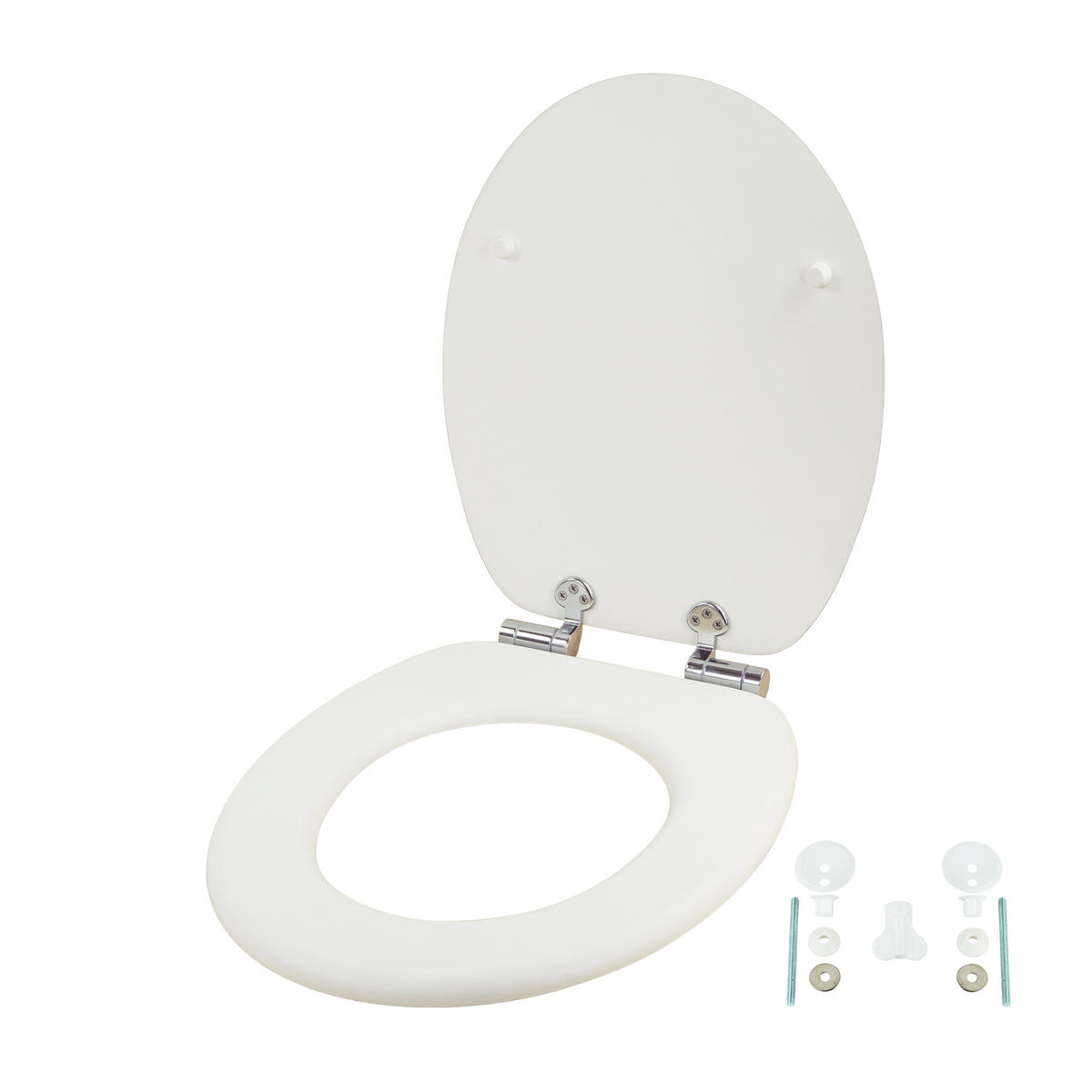 TOILETTENDECKEL - Weiß, Holzwerkstoff/Kunststoff (37.5/5.5/43.5cm) - Relaxdays