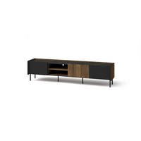 LOWBOARD KREON 200/47,1/40 cm, Braun - Schwarz/Braun, Holzwerkstoff (200/47.1/40cm) - MASSENO