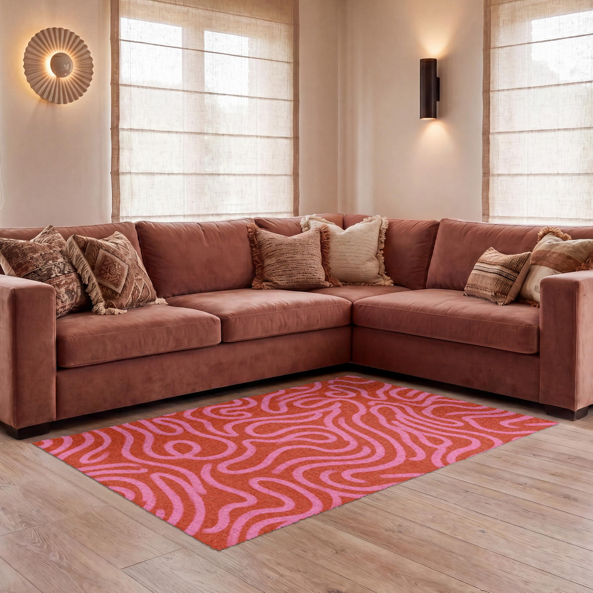 KOBERCE - Ružová - 150x90 cm - červená, textil/plast (150/0.4cm) - OnlyWow