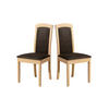 STUHL 2er Set Roma 8, sonoma - Schlammfarben/Sonoma Eiche, Holz (45/96/41cm) - Leaf Design