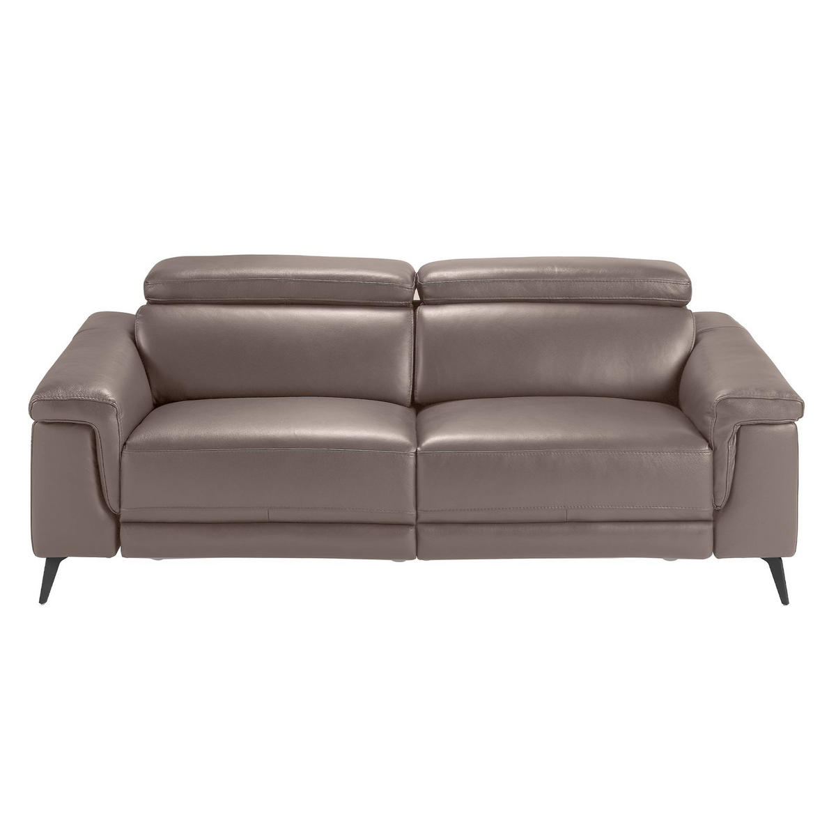 SOFA 3-sitzer ledersofa nerz 215/103/99 cm - Taupe/Schwarz, Leder (215/99/103cm) - ANGEL CERDA