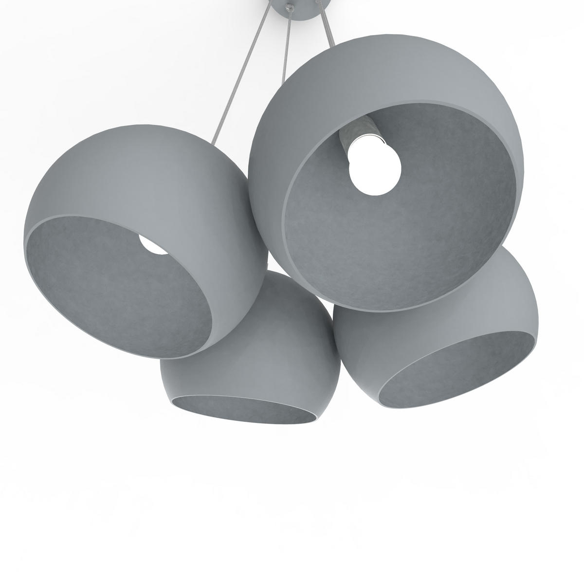 HÄNGELEUCHTE - Grau, Metall (25/25/20cm) - Lumicom