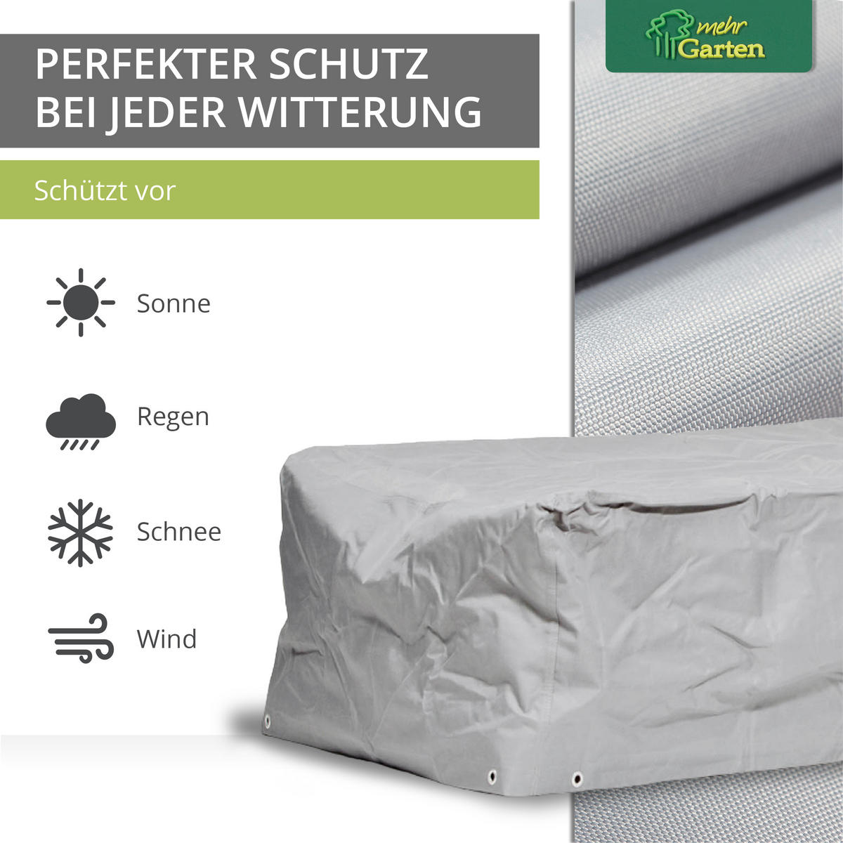 SCHUTZHÜLLE Gartenliege SHP-60005 - Grau, Kunststoff (210/40/75cm) - mehr Garten