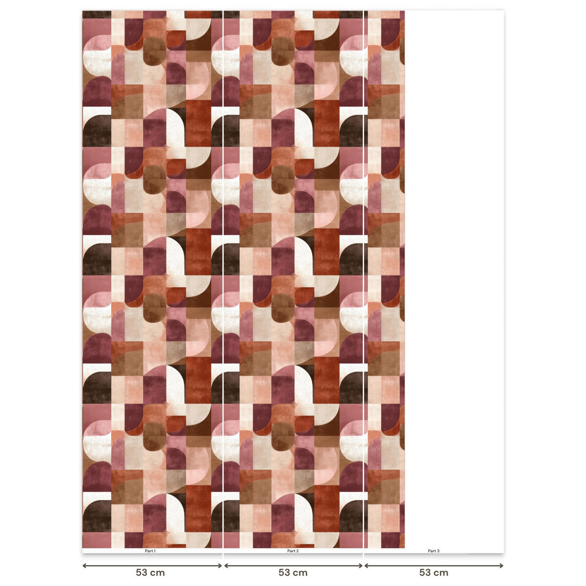 TAPETE - Geometrie - Modern - Retro - 120x200 cm - Multicolor, Papier (120/200cm) - OnlyWow