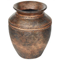 DEKOVASE Terrakotta kupfer Puchong - Kupferfarben, Stein (40cm) - Beliani