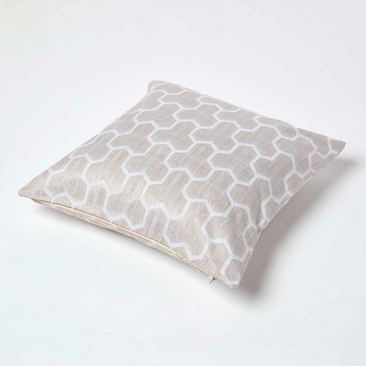 KISSENHÜLLE Jacquard geometrisch 45/45 cm - Naturfarben, Textil (45/45cm) - Homescapes