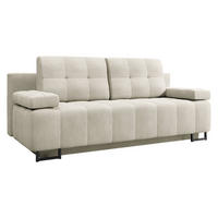 SCHLAFSOFA Morena D - Creme/Schwarz, Holz/Textil (200/90/90cm) - MIRJAN24