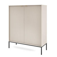 SIDEBOARD NANAIMO KOM1-2D Profilierte Fronten, Kaschmir - Kaschmir, Holzwerkstoff/Kunststoff (104/125/39cm) - Komodee