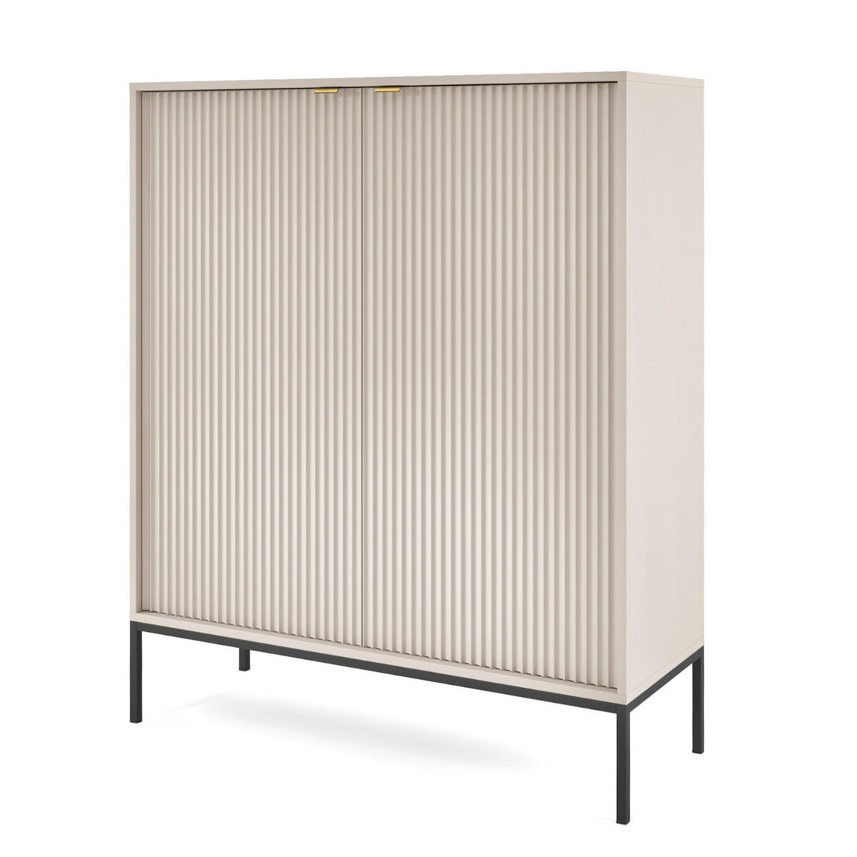 SIDEBOARD NANAIMO KOM1-2D Profilierte Fronten, Kaschmir - Kaschmir, Holzwerkstoff/Kunststoff (104/125/39cm) - Komodee