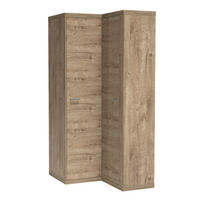 KLEIDERSCHRANK BALESTRAND N14 Kleiderständer Eiche - Eichefarben/Silberfarben, Glas/Holzwerkstoff (109/201/54cm) - Komodee