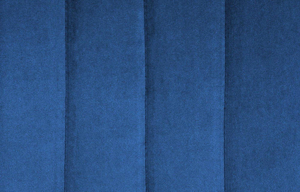 BARHOCKER RIO Blau Samt Weiß - Blau, Textil/Metall (49.5/91/50cm) - DELUKE