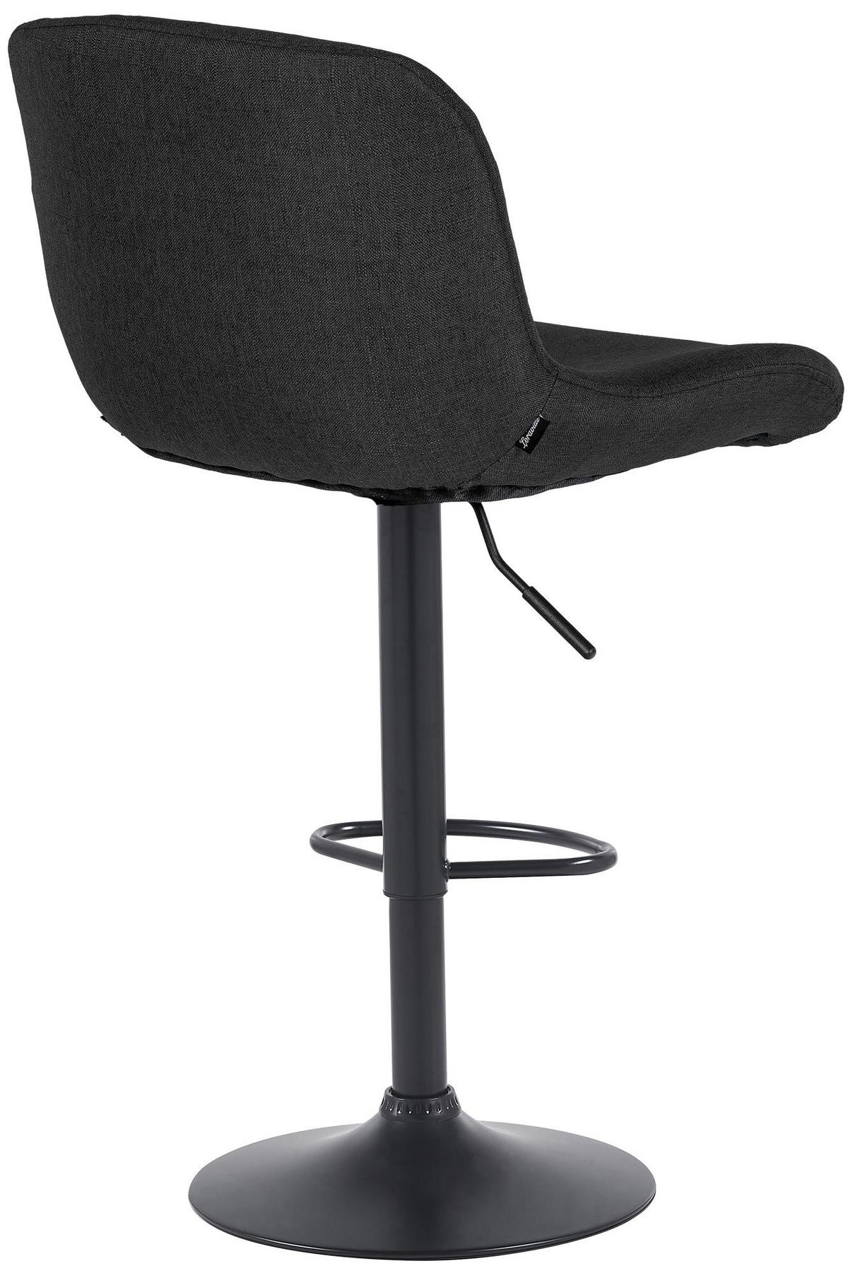 BARHOCKER 2er Set Stoff Schwarz - Schwarz, Textil/Metall (50/85/50cm) - CLP