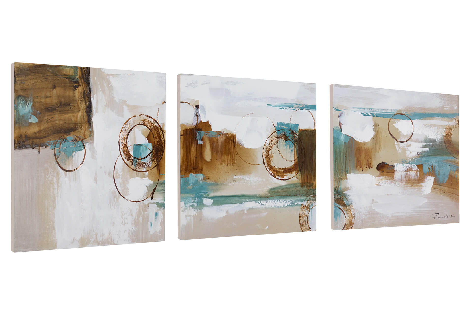 Kunstloft Leinwandbild Braun, Beige 120x40 cm