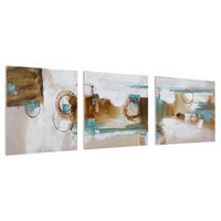 LEINWANDBILD 3-TEILIG Beige 120/40 cm - Beige/Braun, Textil (120/40cm)