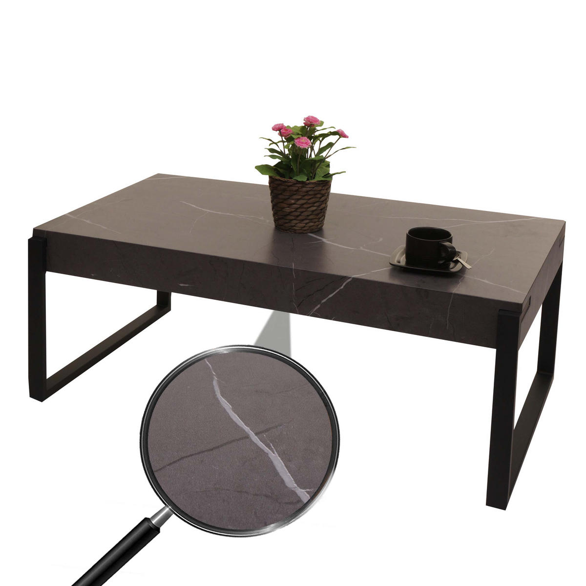 COUCHTISCH eckig Grau - Grau, Holzwerkstoff (64/110/43cm) - MCW
