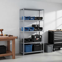 SCHRAUBREGAL PANDA | HxBxT 180x90x40cm | 5 Fachböden | Fachlast 75kg | Grau - Grau, Metall (90/180/40cm) - PROREGAL